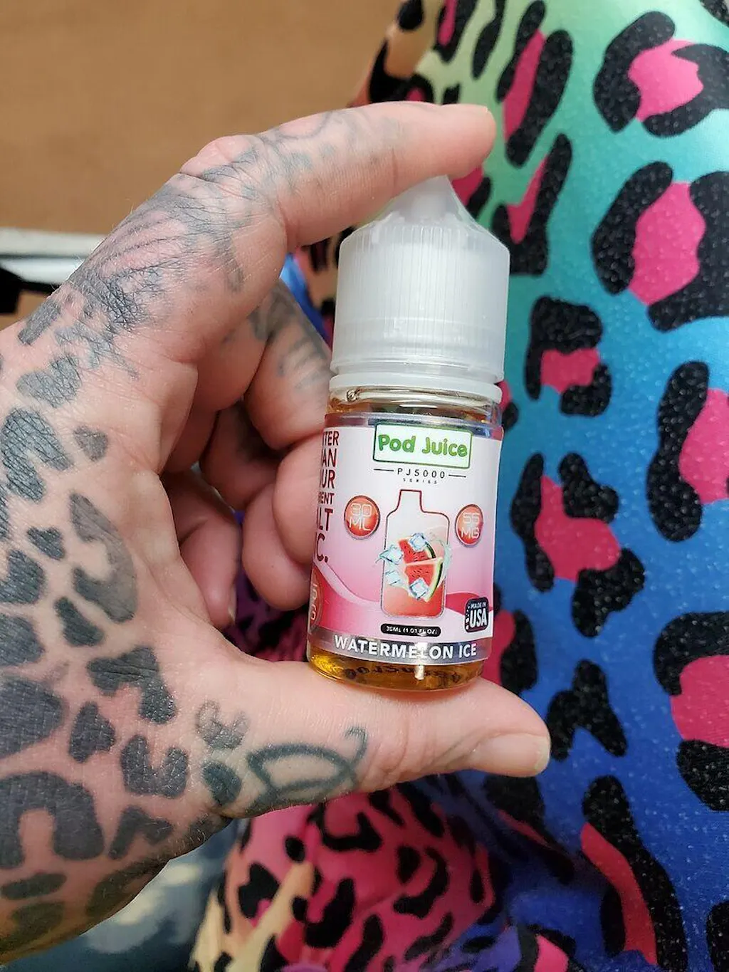 Pod Juice Salt PJ5000 Watermelon Ice 30ml| Disposable Nic Salt eLiquid