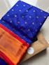 Rashmika Royal Blue & Red Soft Silk Double Pallu Paithani Saree