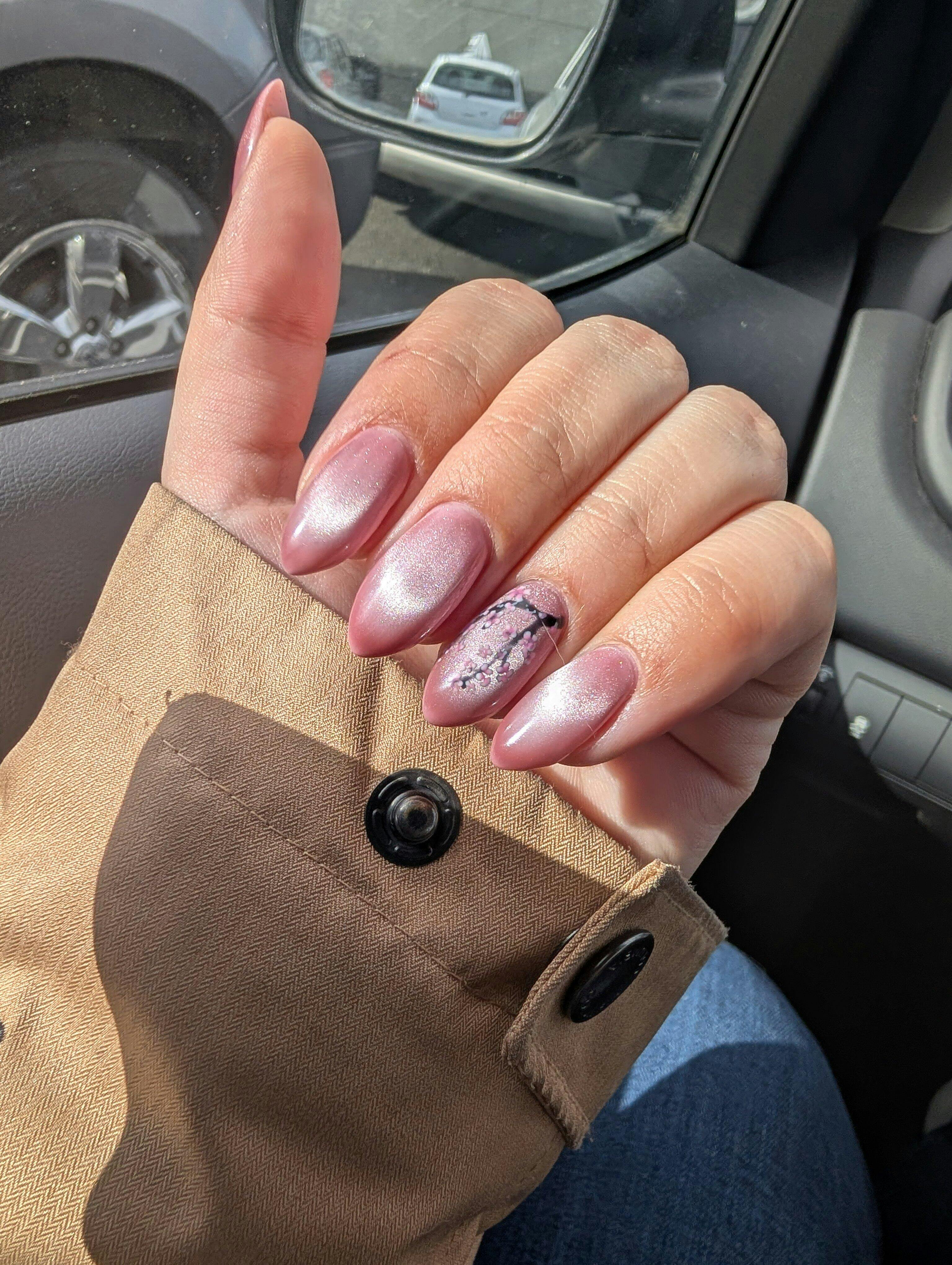 VARNAIL Moonlight Cat Eye Nail Gel Polish - CEM02 Falling Sakura