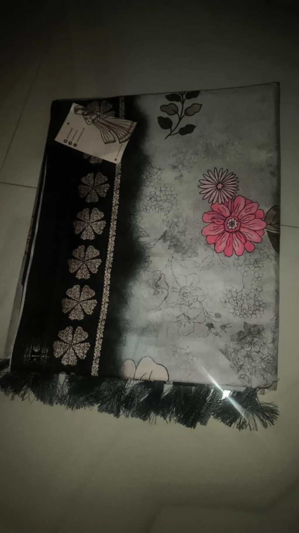 Heritage Floral Soft Silk Zari Border Saree