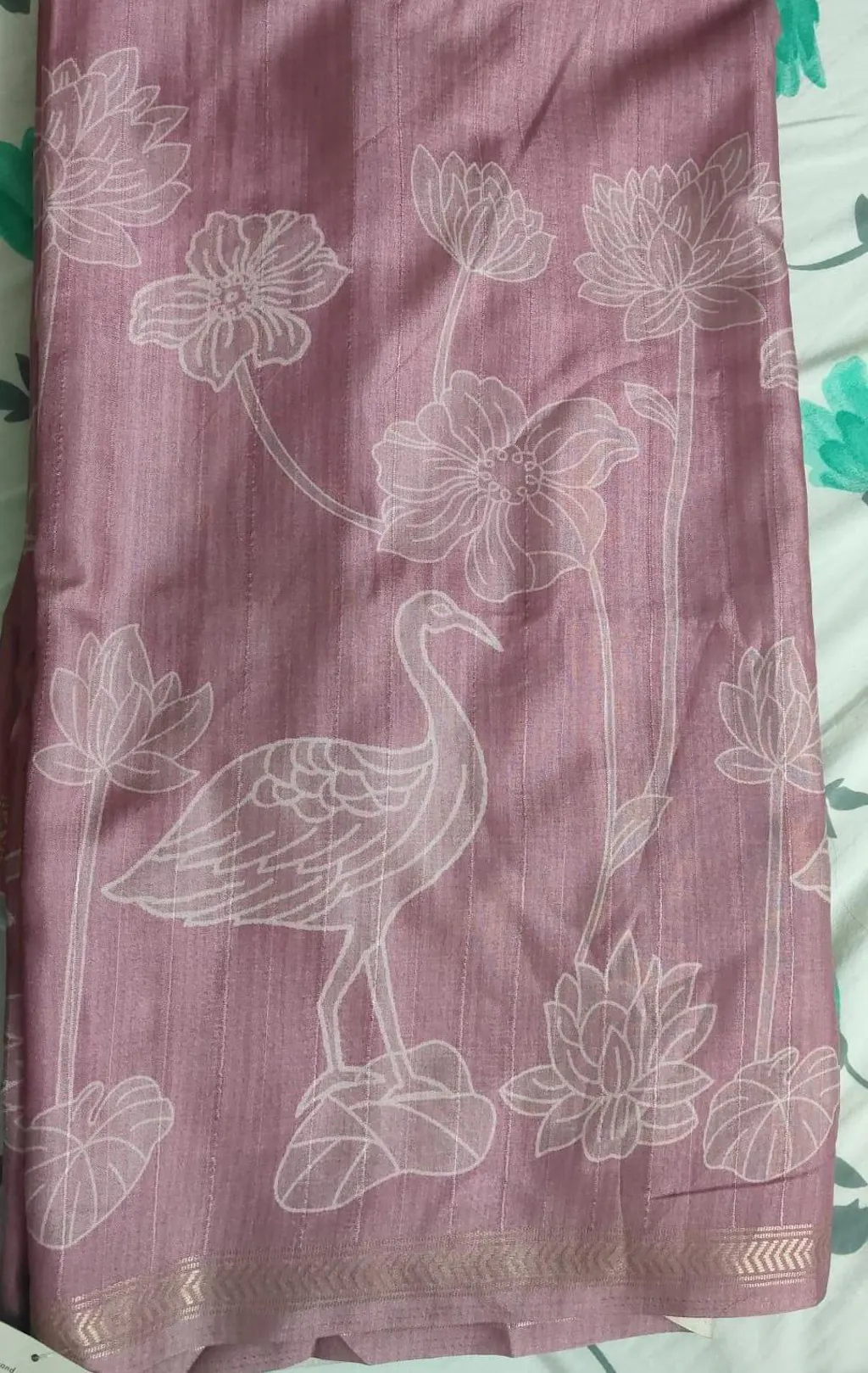 Tussar Ghicha Silk Floral Patchwork Saree