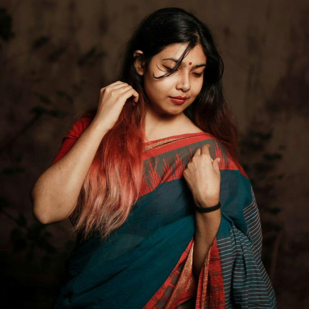 Handloom Pure Cotton Light Brown