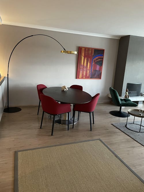 Arched Floor Lamp Minimalist Metal Ring Halo Fishing Pole for Living Room, Gold