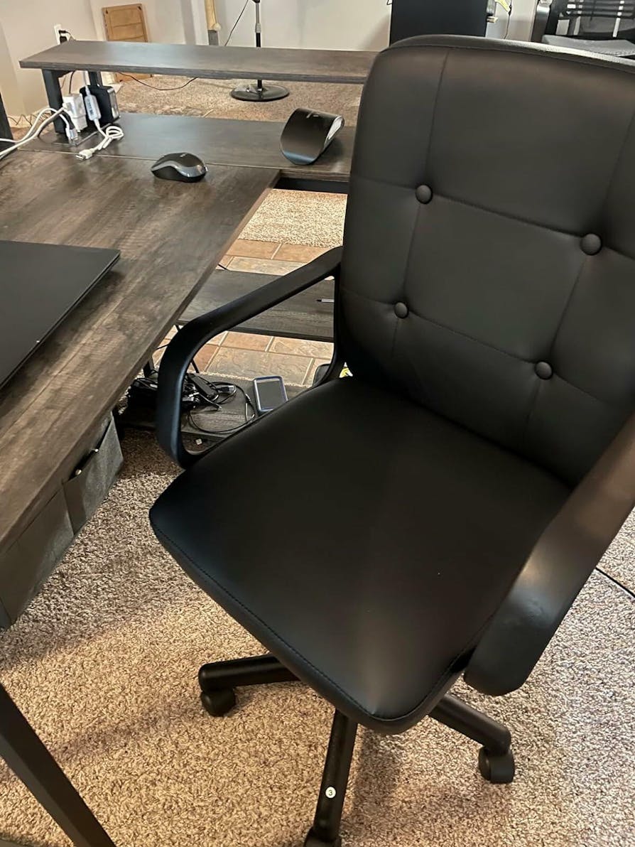 VECELO Home Office Desk Chair with Armrests - Main Image