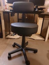 VECELO Home Office Desk Chair with Backrest for Garage Shop Workbench