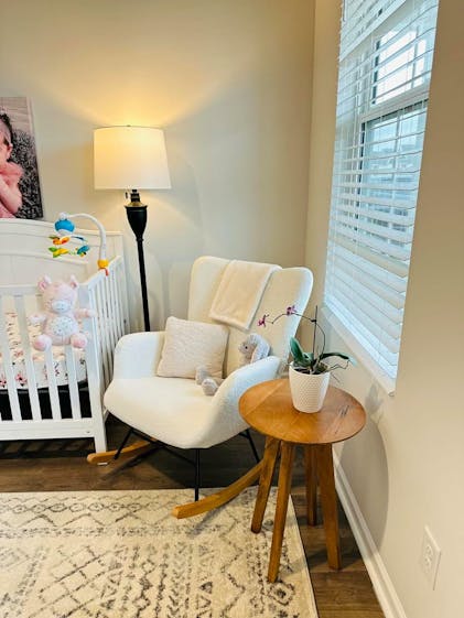 Rocking Chair VECELO Nursery Upholstered Modern Vecelo 3-piece