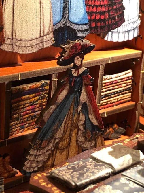 Victorian Tailor’s Shop – DIY Book Nook Kit with LED Touch Lamp (3D wooden puzzle)