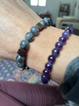 Pulsera bolita de Larvikita 8mm (varios modelos)