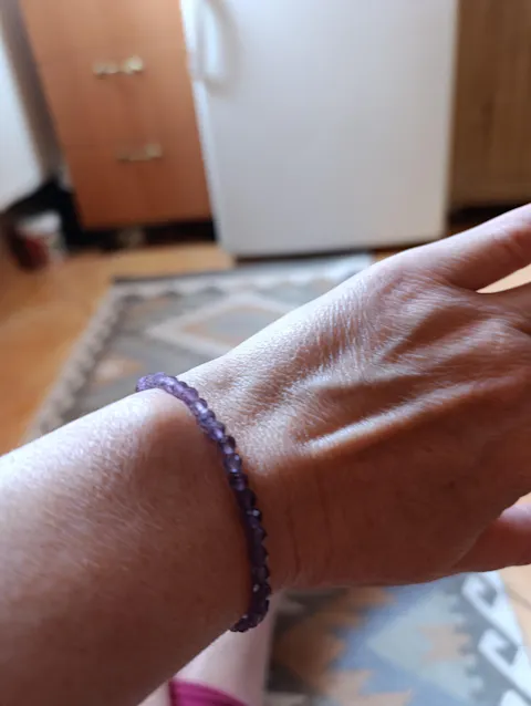 Bransoletka z Ametystem i miejscem na charms – Srebro 925