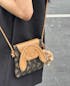 Vintage Print Rabbit Flip Top Small Crossbody Women Phone Bag