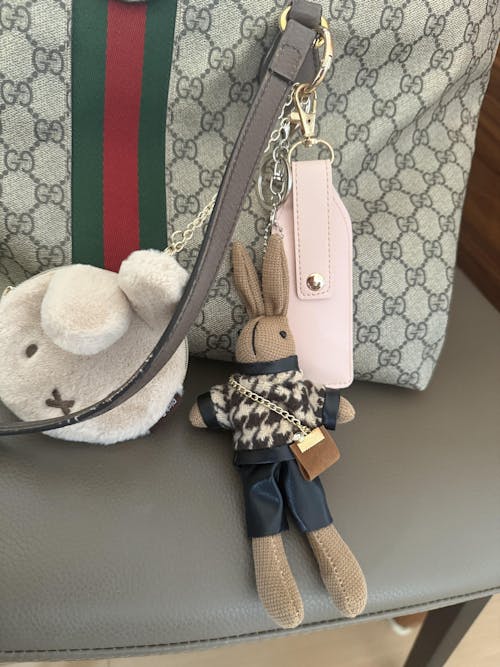 Fluffy Bunny Belle Bag Charm