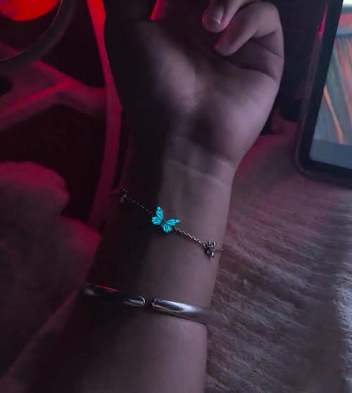 Luminous Dream Blue Butterfly Bracelet