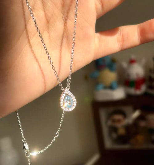 Ocean Blue Mermaid Tear Necklace