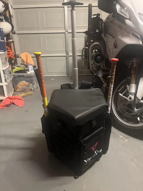 VeloTee 2.0 Baseball & Softball Bat Bag with Batting Tee