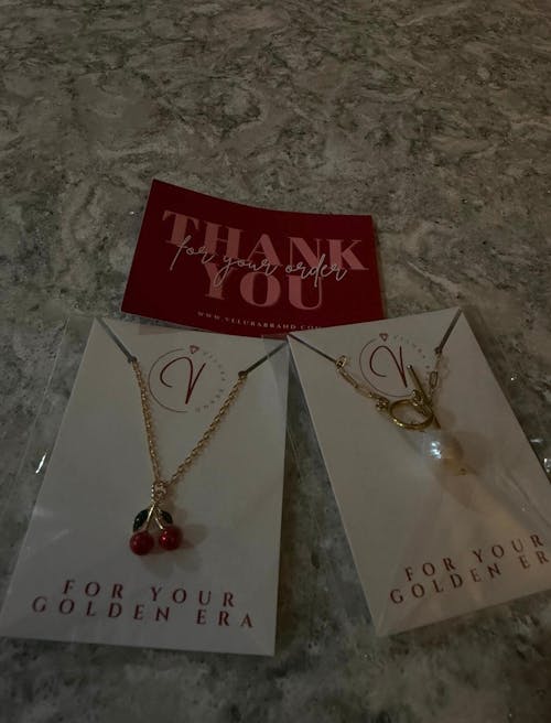 Golden Cherry Necklace