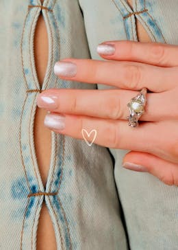 Silberring / petals of silver