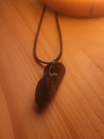 ECN0493 - 4.93g ELITE RAW TYPE 1 SHUNGITE PENDANT NECKLACE