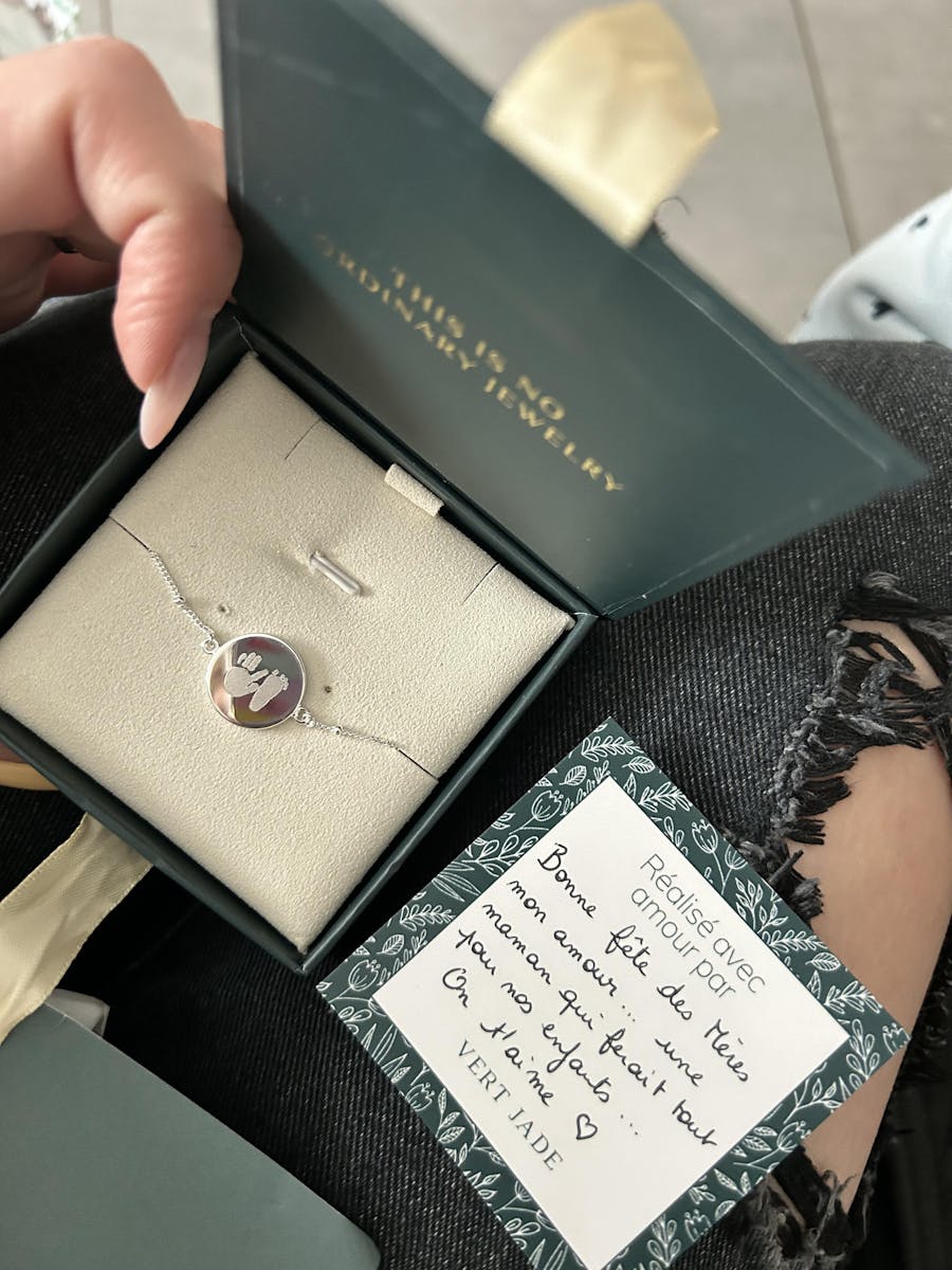 Bracelet boule original argent - Empreinte