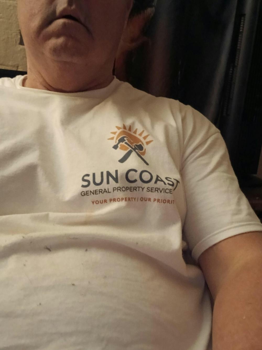 Sun Coast Property Services Logo Tee — Front Approved Design