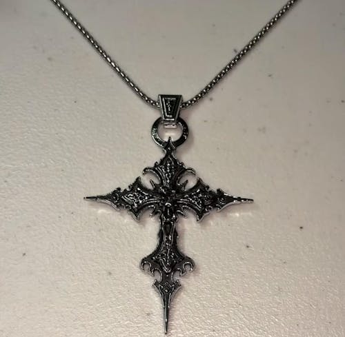 0355 - Gothic Skeleton Cross Necklace