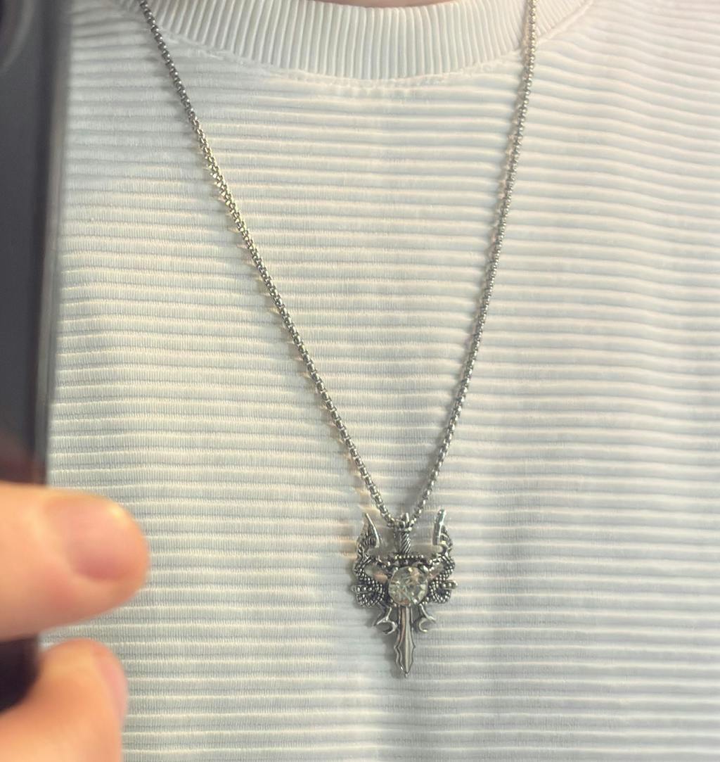 Dragon Sword Stone Necklace