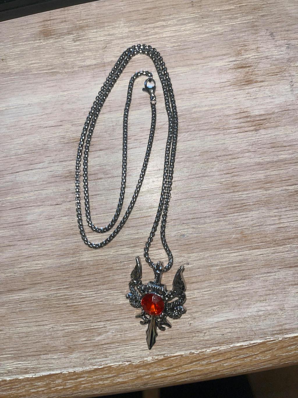 Dragon Sword Stone Necklace