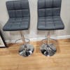 Plush Leatherette Black Bar Stool / Long Chair