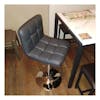 Plush Leatherette Black Bar Stool / Long Chair