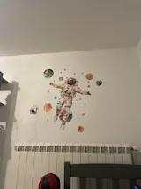 Dream Astronaut Wall Stickers – Cartoon Planet Décor for Kids’ Rooms
