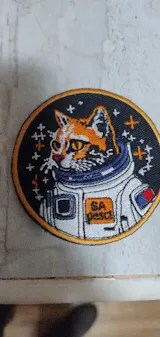 Space Astronaut Cat Patch – “My Dream” Embroidered Tactical Badge
