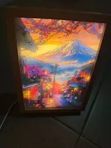 Mount Fuji LED Photo Frame – Light Painting Night Lamp