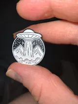 Universe Adventure Enamel Pins – Astronaut & UFO Cartoon Brooch Set