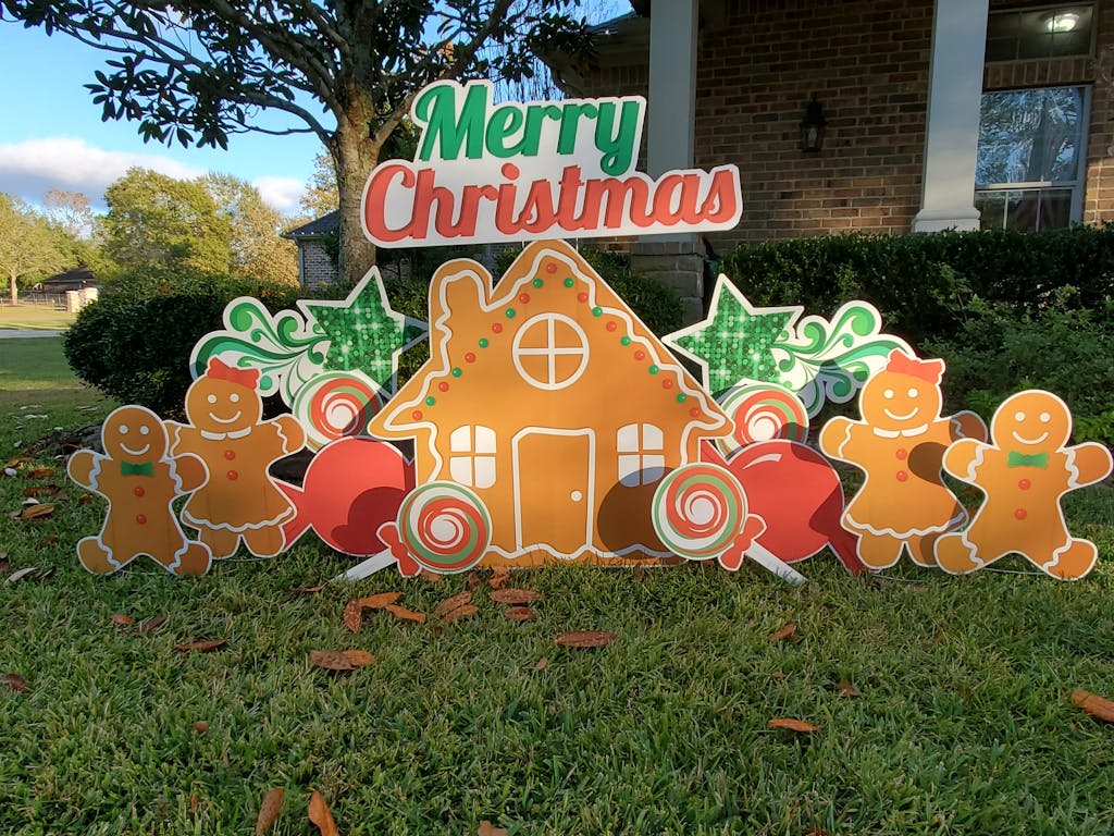 Gingerbread Christmas Yard Cards VictoryStore