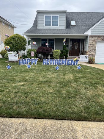 Happy Retirement Yard Sign Quick Set - 9 Piece