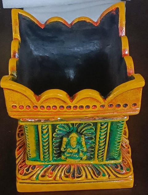 Terracotta Gardening Brindavan Tulsi Pot with Drainage Hole at Bottom | Tulsi Vrindavan for Balcony, Porch, Garden, Roof Planter  (B * H - 9 * 12 Inch)