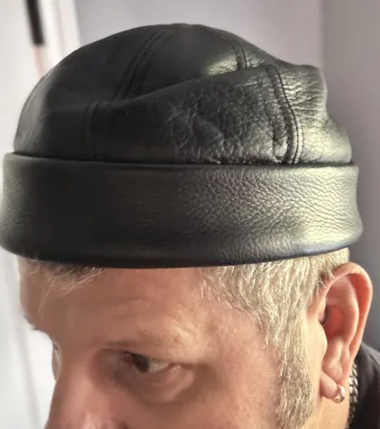 Six Panel Leather Skull Cap Beanie Hat – Village Hat Shop