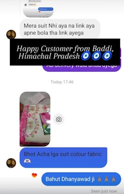 Pink White Pure Organza Hand Work Boutique Suit Set