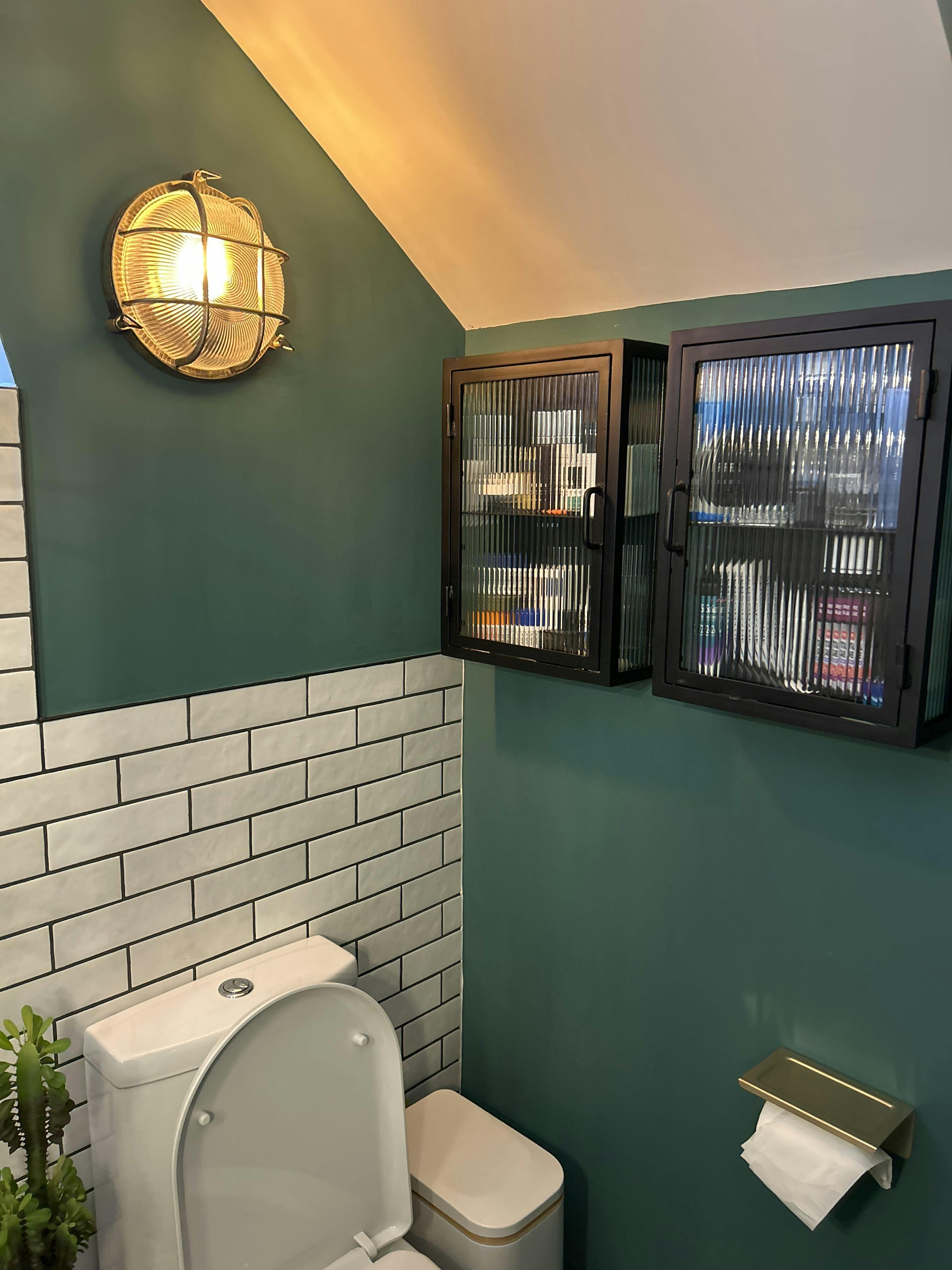 Industrial Fluted Glass Bathroom Shop Now Vincent and Barn