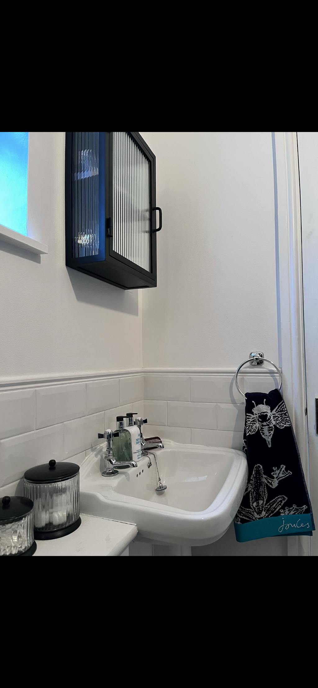 Industrial Fluted Glass Bathroom Shop Now Vincent and Barn