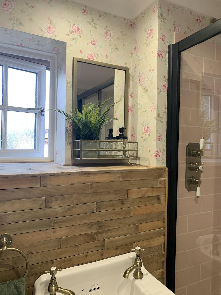 Industrial Portrait Mirror - Antique Brass