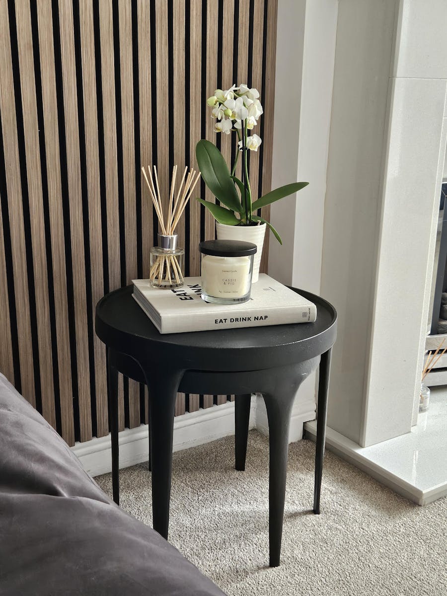 Nesting Cast Metal Side Tables - Matt Black