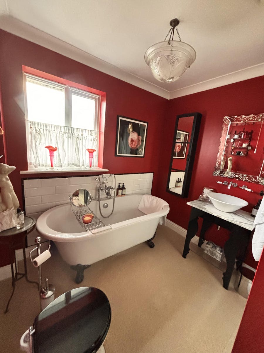 Industrial Mirrored Tall Slim Bathroom Cabinet - Matt Black