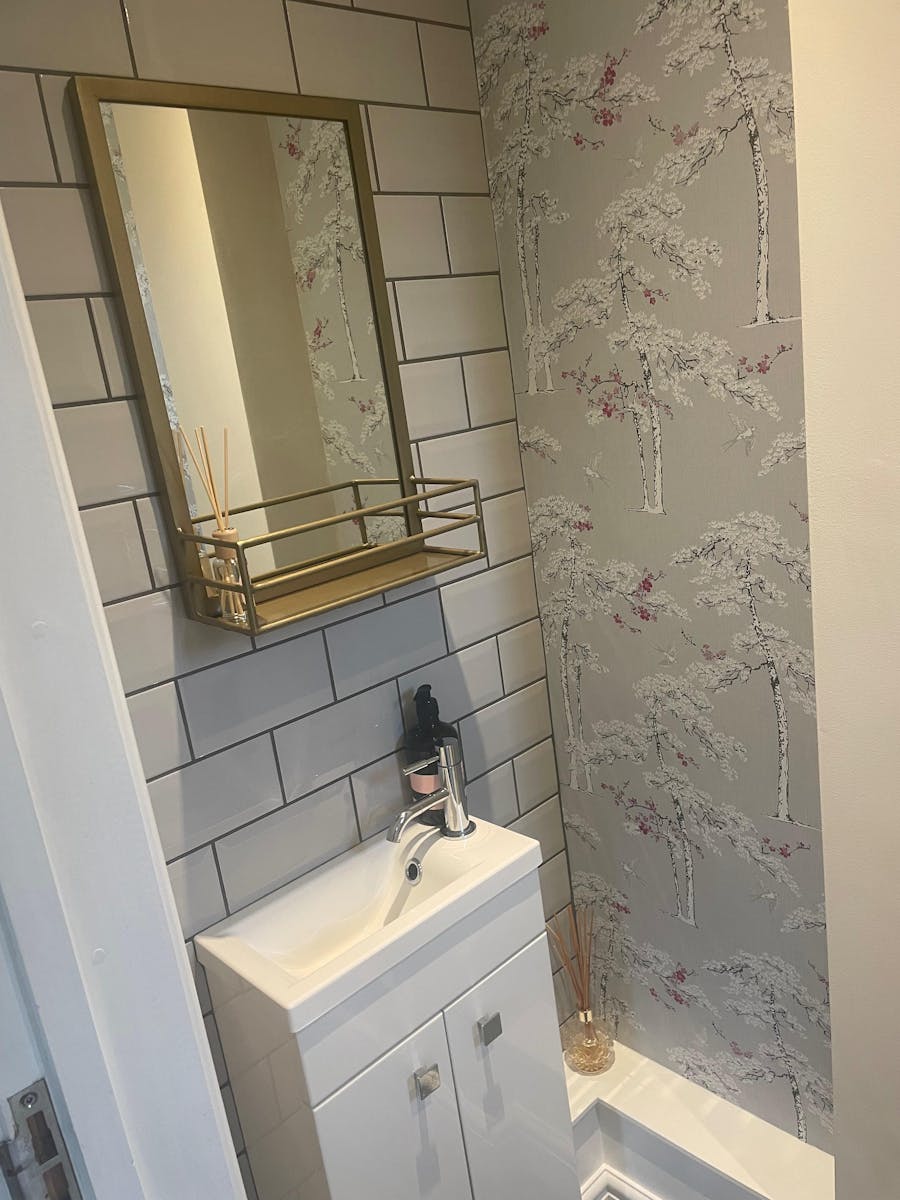 Industrial Portrait Mirror - Antique Brass