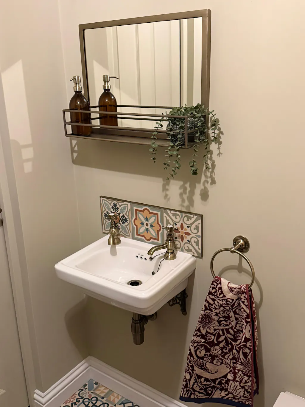 Industrial Landscape Mirror - Antique Brass