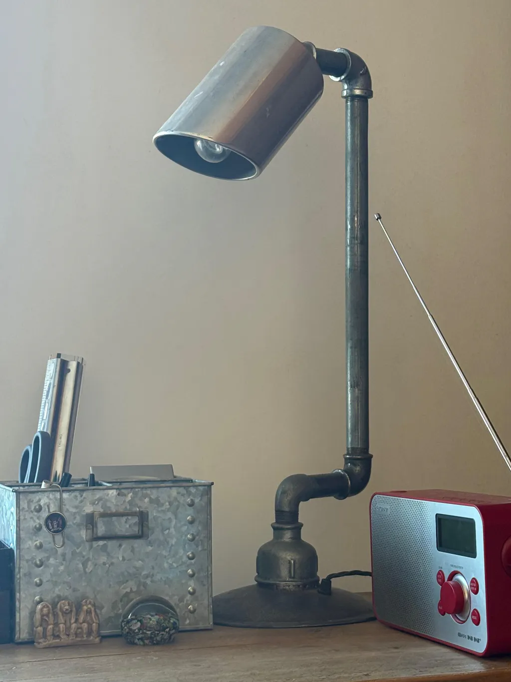 Rivet Desk Tray - Galvanised