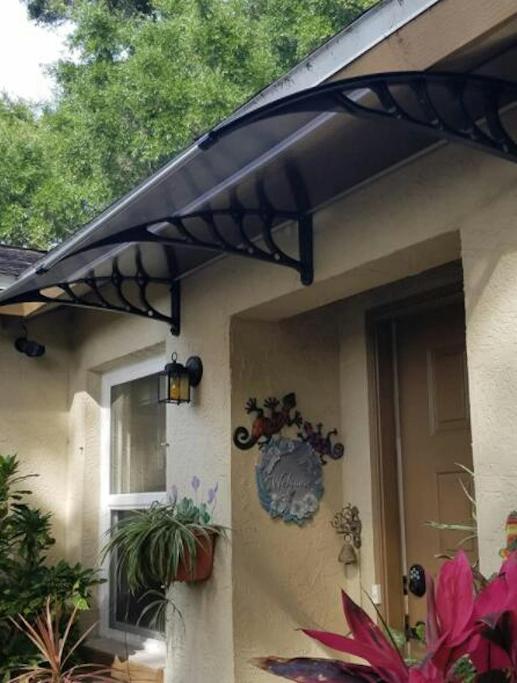 VINGLI 40 x 80 Inch Polycarbonate Window Awning Door Canopy