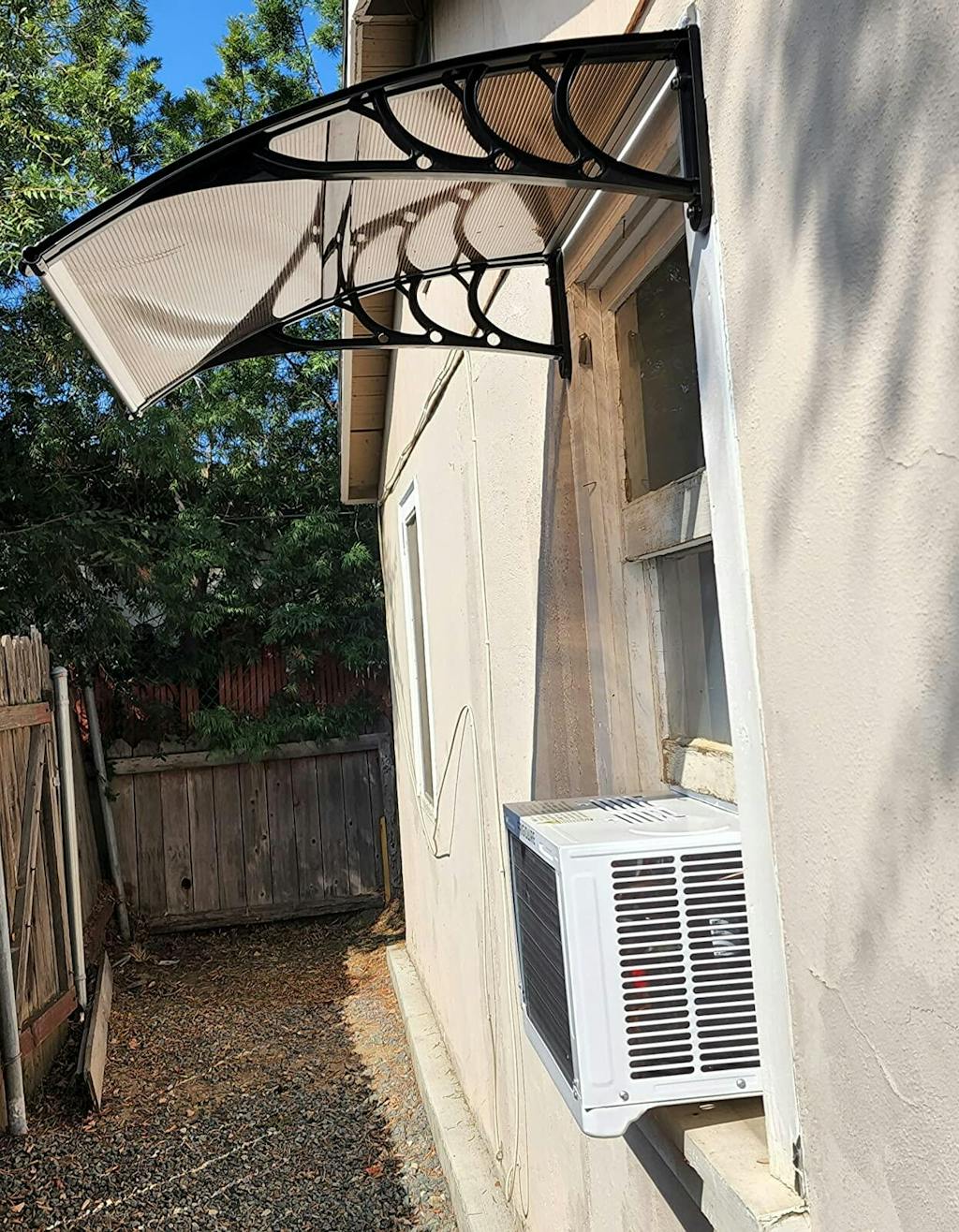 VINGLI Patio Window Awning Outdoor Awning Polycarbonate Door Canopy Co