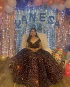 Shiny Sweet 16 Dress Off the Shoulder Prom Ball Gown FD1768 viniodress