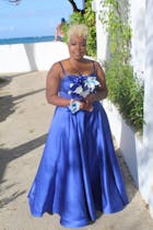 Royal Blue Prom Dresses Long 60s Spaghetti Strap Prom Gowns FD1264