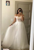 Champagne Tulle Country Wedding Dresses Bridal Gown VW1856
